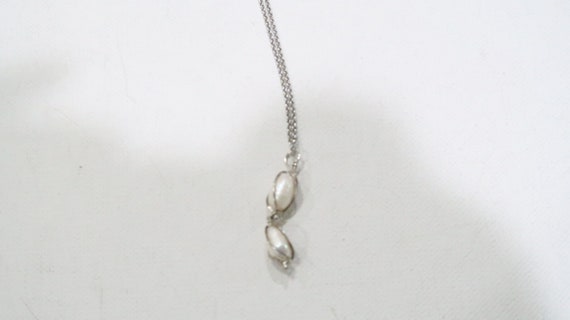 Sterling Caged Pearl drop necklace - image 5
