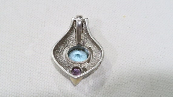 Solid sterling silver with gold plating pendant w… - image 7