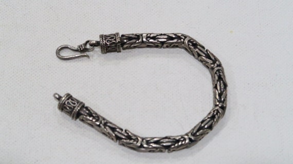 Balinese braided sterling bracelet - image 4