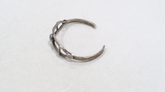 Simplistic modernist Native American turquoise cu… - image 4