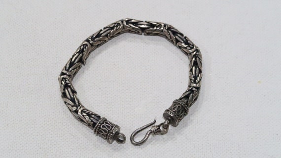 Balinese braided sterling bracelet - image 1