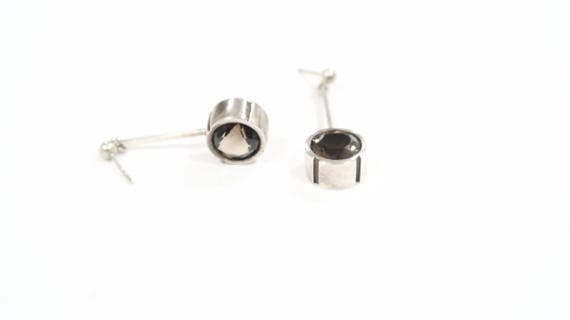 Unique smoky quartz sterling earrings - image 2