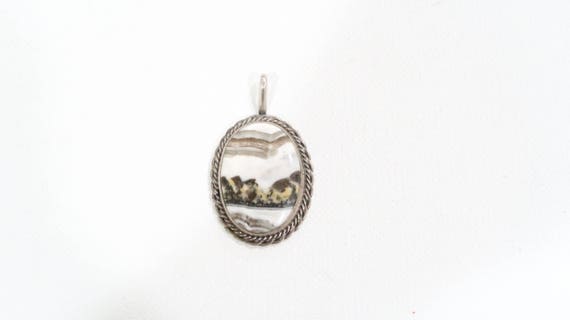 Crazy lace agate sterling hand-wrought pendant - image 2