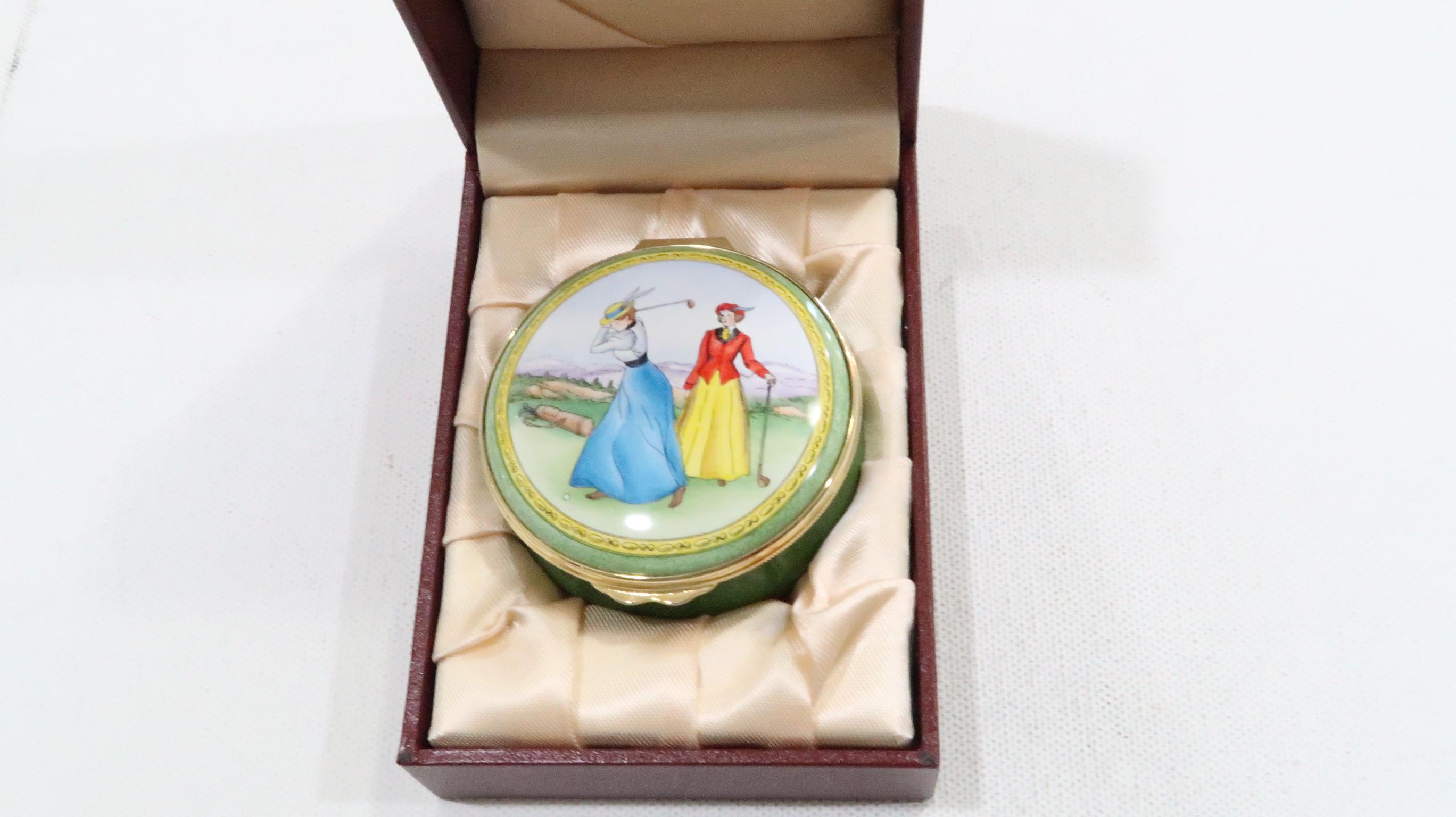 Staffordshire Enamels Ian Marshall Collection Women Playing Golf