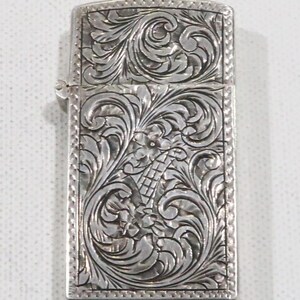 Vintage Peruzzi Florence Silver 800 Heavy Repousse Italian Lighter