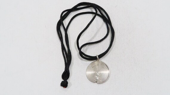 Greek designer Zolotas maze modernist pendant nec… - image 5