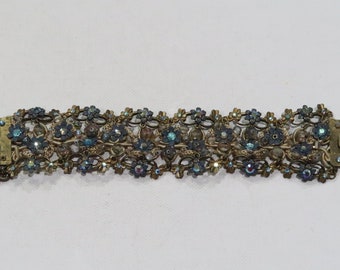 Michal Negrin blue flower lace bracelet