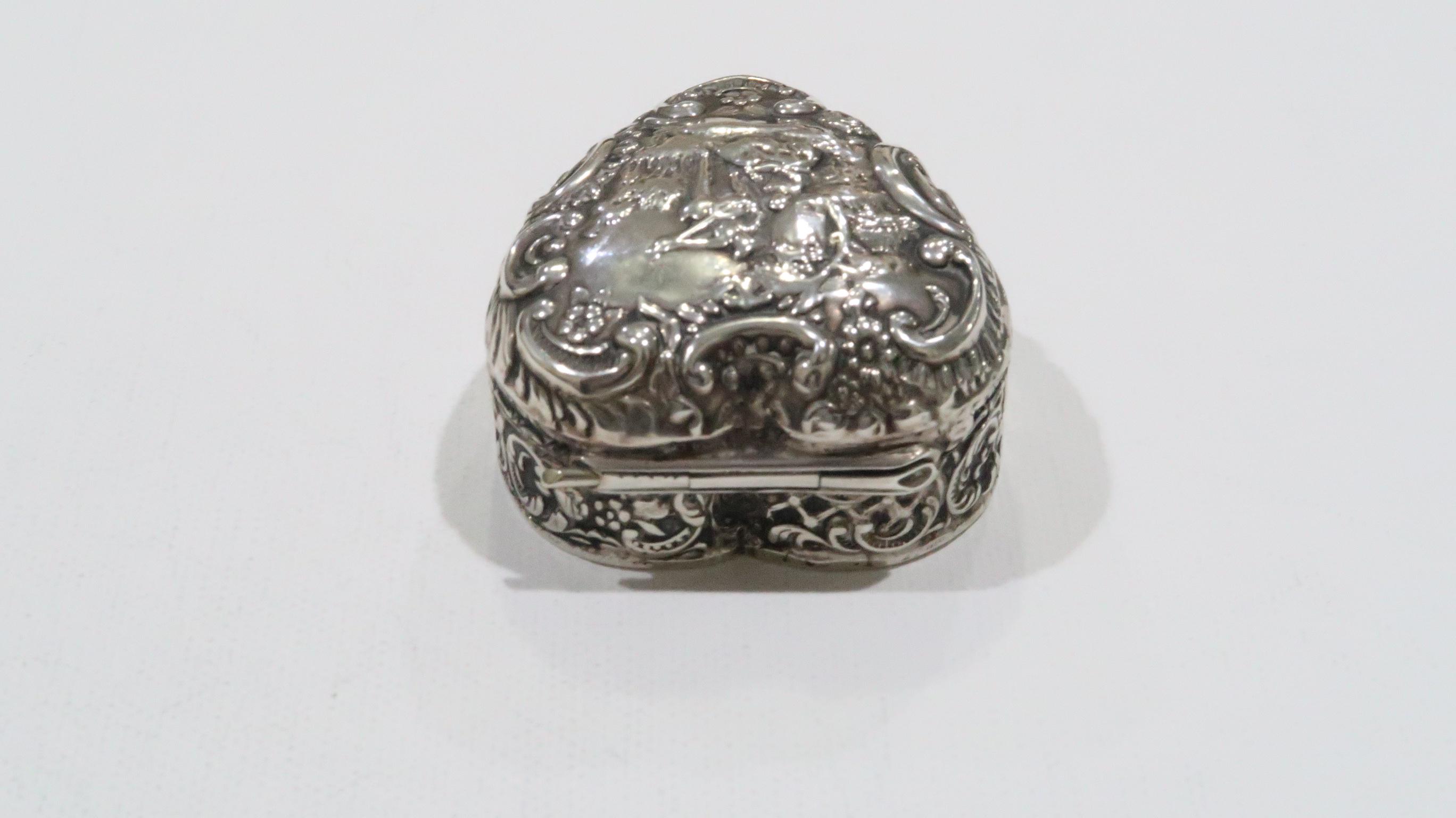 Antique English Levi and Salaman L&S Sterling Heavy Repousse Pair