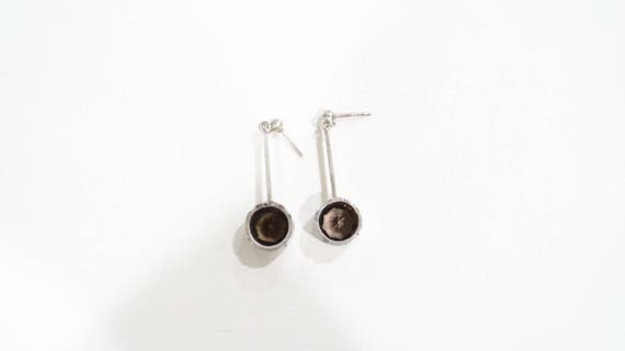 Unique smoky quartz sterling earrings - image 7