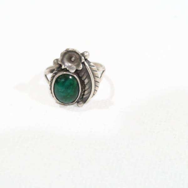 Nakai sterling green blue abalone native american ring