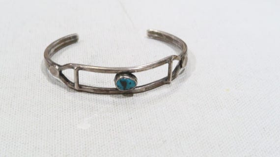 Simplistic modernist Native American turquoise cu… - image 6