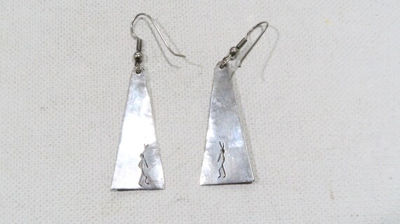 Native triangular earrings with multi stones bead… - image 5