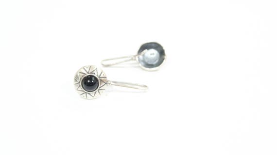 Sterling black onyx earrings - image 3