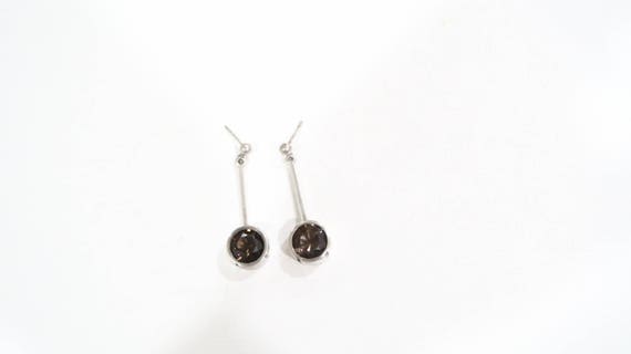 Unique smoky quartz sterling earrings - image 6