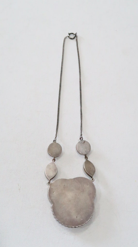 Large sterling Turkish ruby, marcasite/crystals, … - image 7