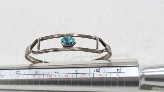Simplistic modernist Native American turquoise cu… - image 7