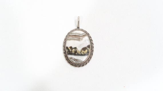 Crazy lace agate sterling hand-wrought pendant - image 3