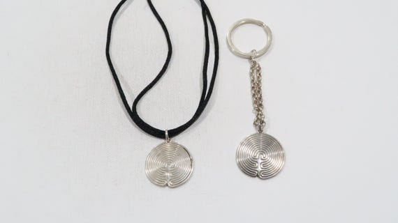 Greek designer Zolotas maze modernist pendant nec… - image 7