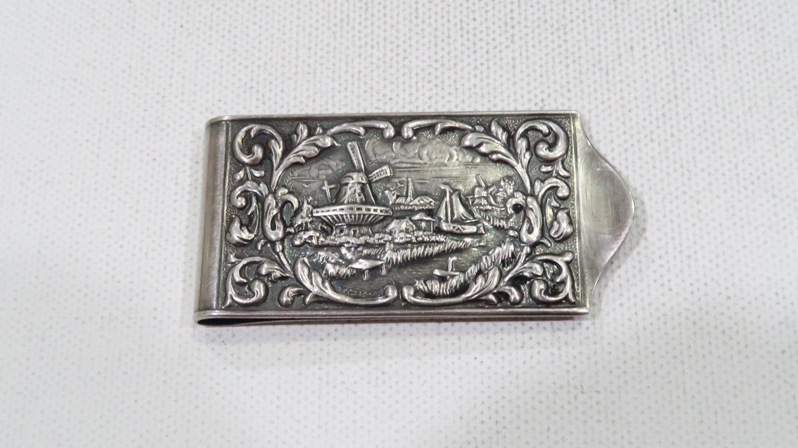 Vintage Dutch Silversmith Herbert Hooijkaas Silverplate Windmill