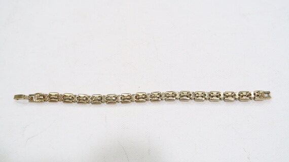 Vintage seed bead chez glass looking bracelet red… - image 10
