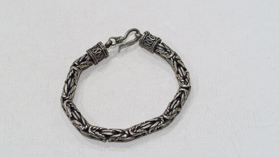 Balinese braided sterling bracelet - image 2