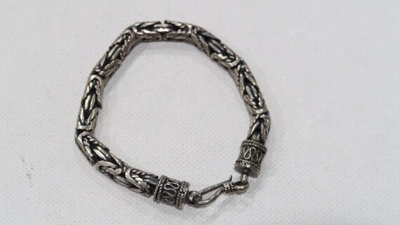 Balinese braided sterling bracelet - image 3