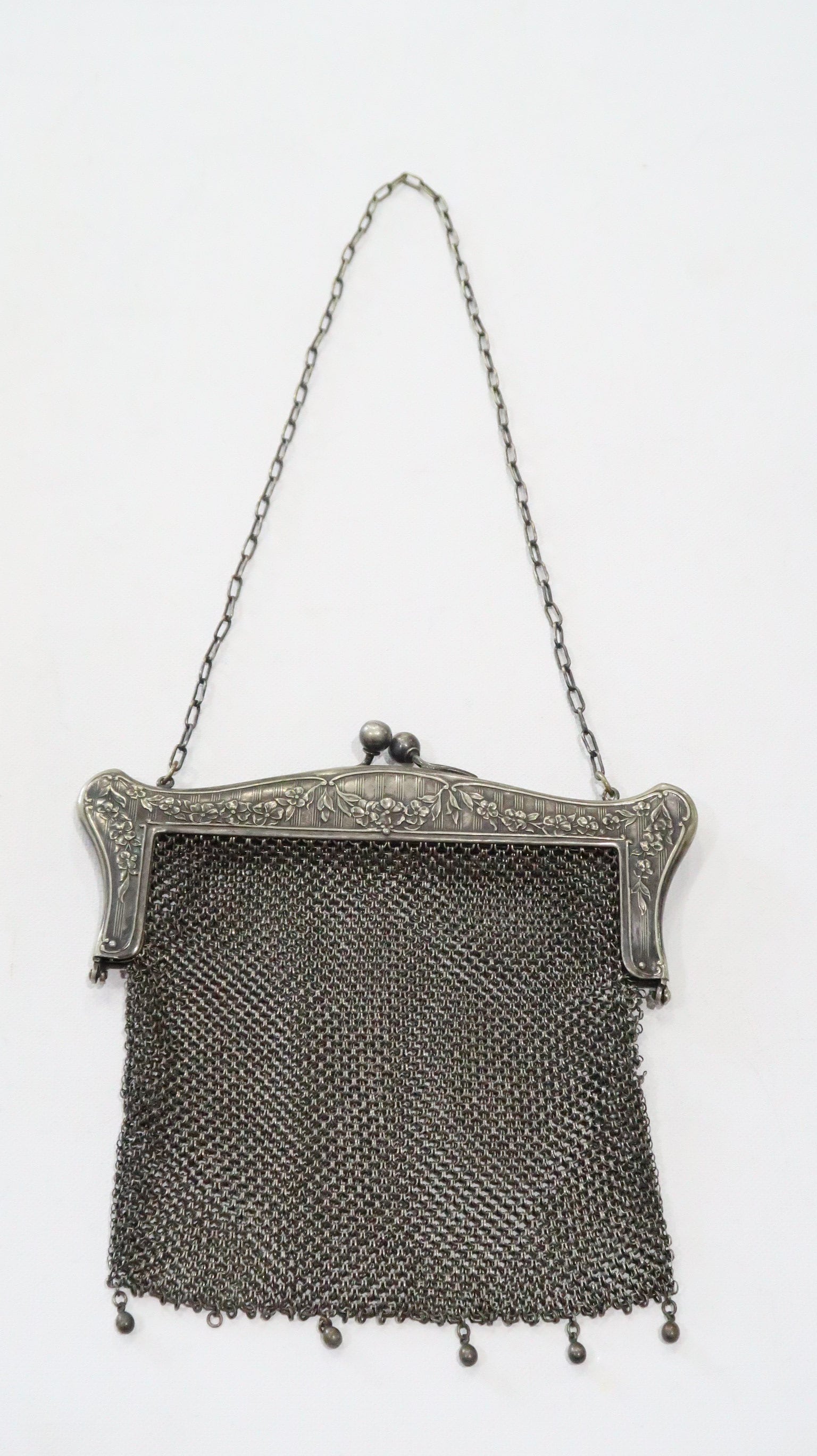 Sold at Auction: German Silver Mesh Purse