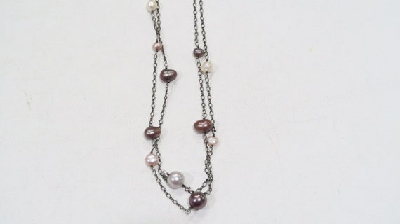 Beautiful double stranded multi-colored sterling … - image 10