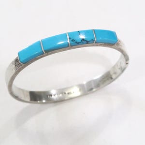 Taxco mexico solid sterling turquoise bangle