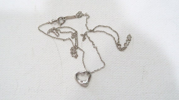 Tiffany & Co Elsa Peretti 925 Spain heart necklace - image 2