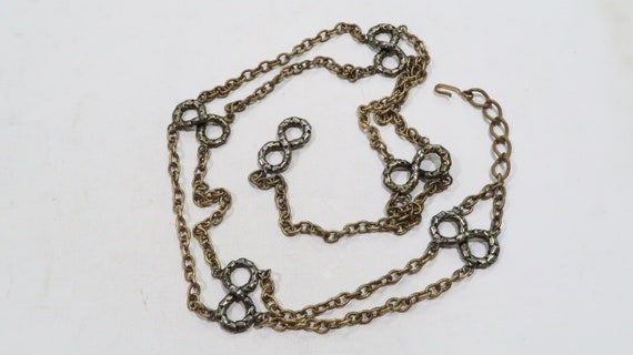 Brutalist Chain Metal Belt Abstract Faces Iron Giant Gold Silver Tone Aged Retro Brutalist Belt - Etsy main image 4