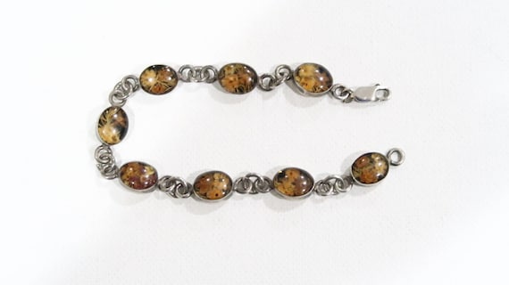 Real dried flower sterling bracelet - image 7