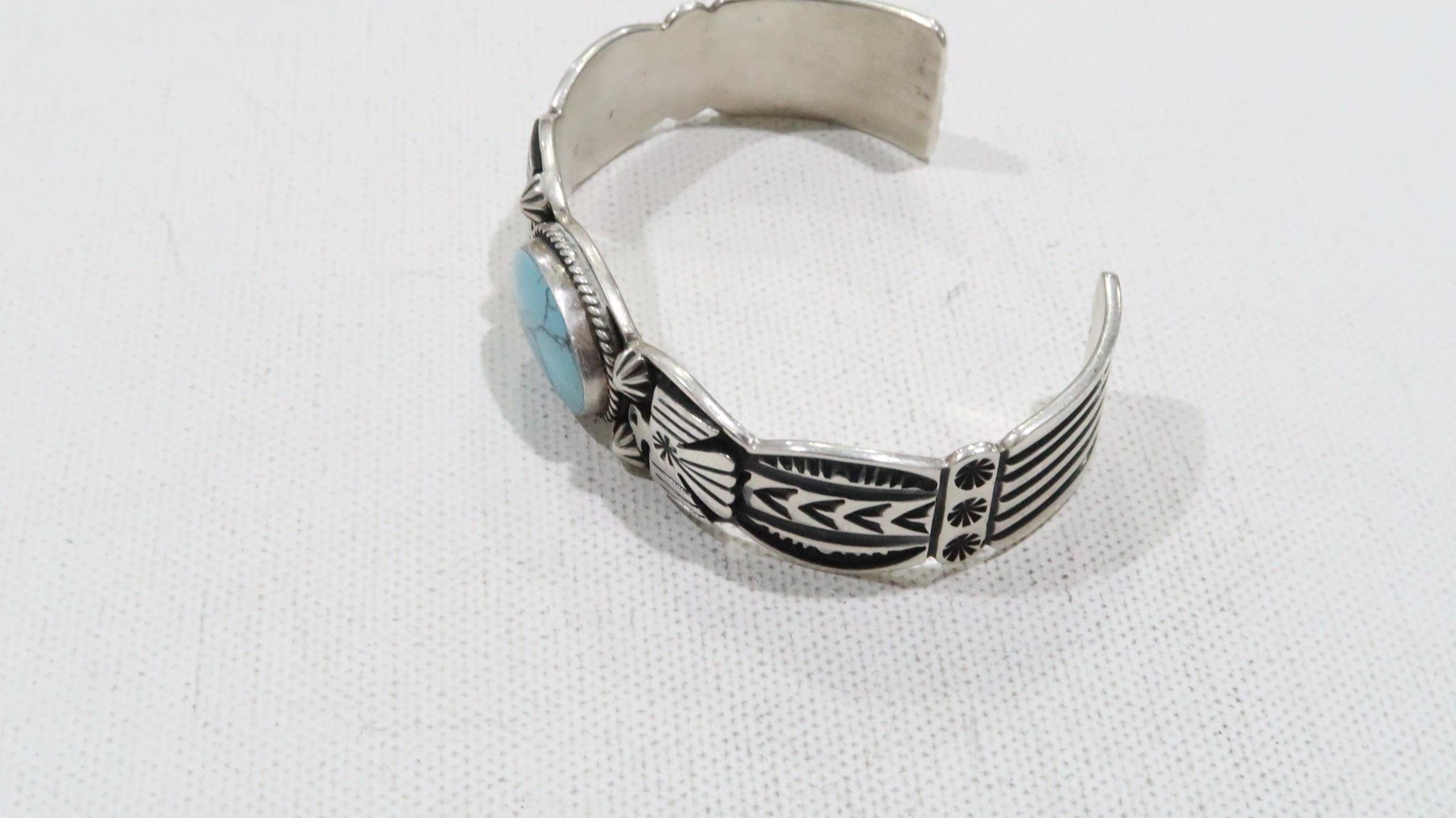 アクセサリー Indian jewelrynavajo Andy Cadman Stunning Navajo Andy Cadman Sterling Turquoise Cuff Bracelet - Etsy