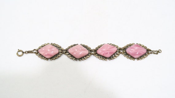Unique czech glass bead bracelet with articulated… - image 3