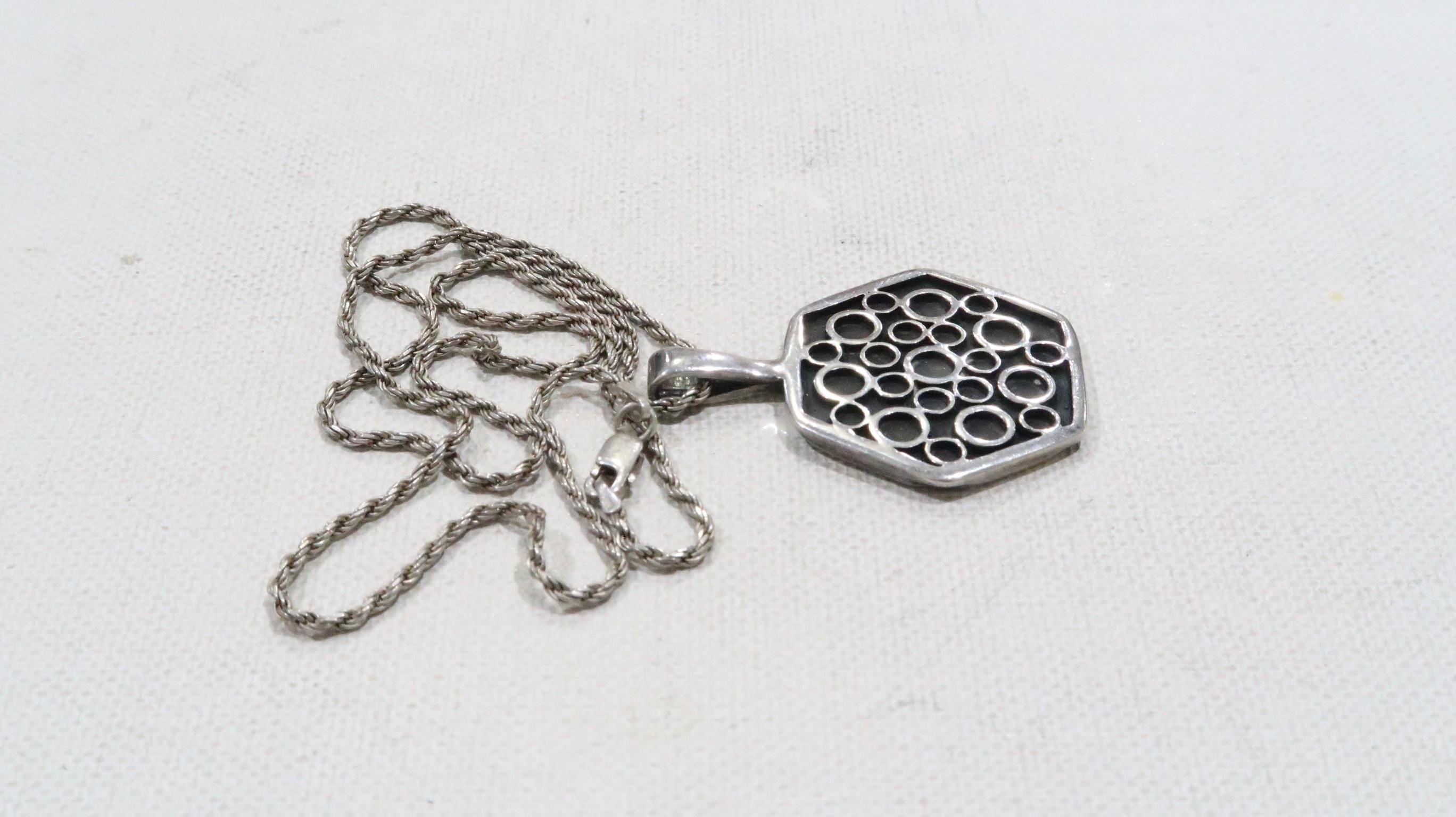 Gusterman Sterling Sgn Georgetown Modernist Abstract Flower