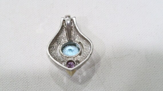 Solid sterling silver with gold plating pendant w… - image 5