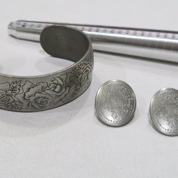 Kirk Pewter Earrings Etsy