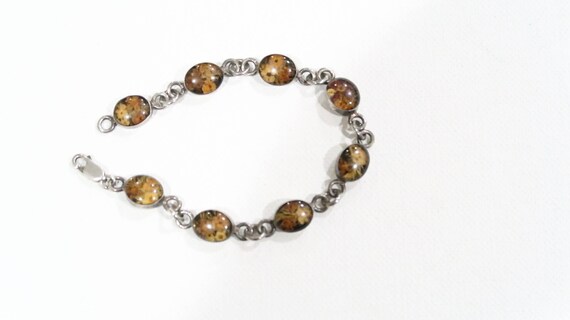 Real dried flower sterling bracelet - image 3