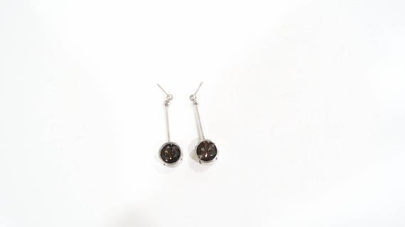 Unique smoky quartz sterling earrings - image 5