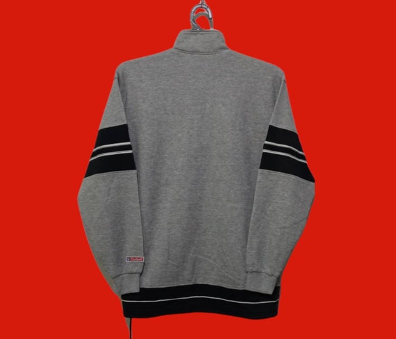 Vintage 90's Wilson Sweatshirt Small Grey Half zi… - image 3