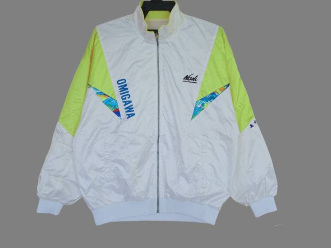 Vintage 90s Nishi Omigawa Japan Windbreaker Jacket Large Track Field