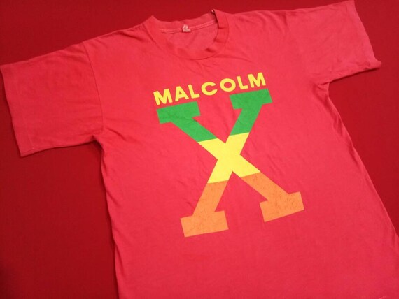vintage Malcom X leader 90s large mens t shirt - image 4