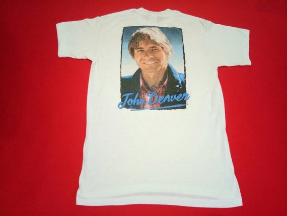 vintage John Denver singer world tour 80s large me