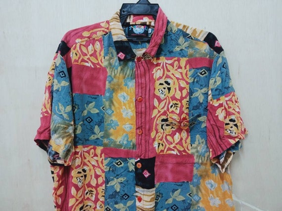 Vintage 90's Jams World Hawaii Pattern Party Shir… - image 5