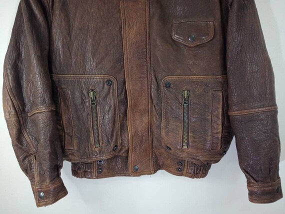 Vintage WIND ARMOR Motorcycle Jacket Button Down Zipper Medium