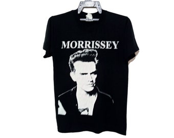 Vintage Y2k Morrissey English Singer Songwriter Black Small T Shirt Genre Music Alternative Rocl Indie Pop The Smith S