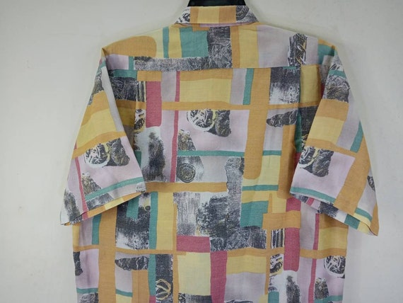 Vintage Novelty Baroque Psychedelic  Shirt Large … - image 5