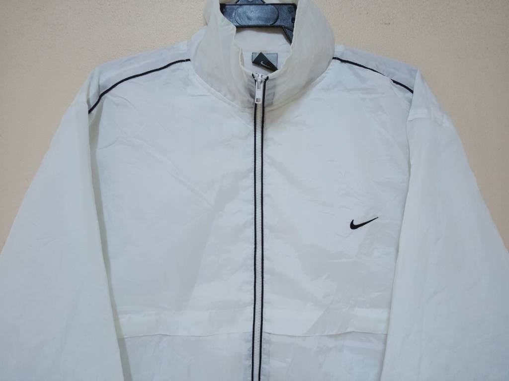 White nike windbreaker hot sale men