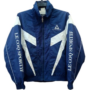VINTAGE Le Coq Sportif Dark Blue Windbreaker Jacket Size M Etsy