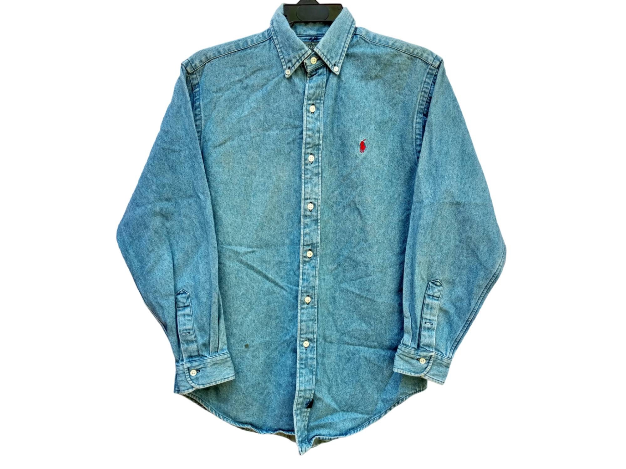 Polo denim shirt sales